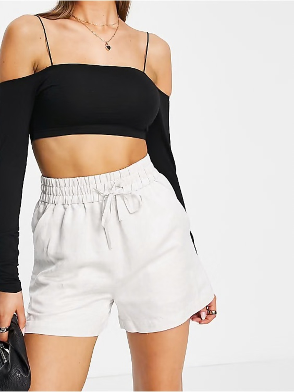 & Other Stories Drawstring Linen Shorts